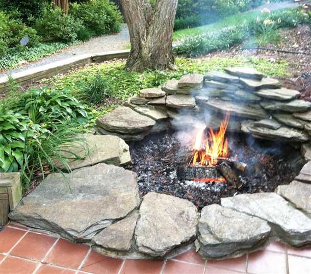 Вариант 3. Место для костровища из гофрированной стали